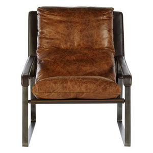 Hoxton Light Brown Leather Lounge Chair