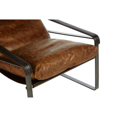 Hoxton Light Brown Leather Lounge Chair - Image 6