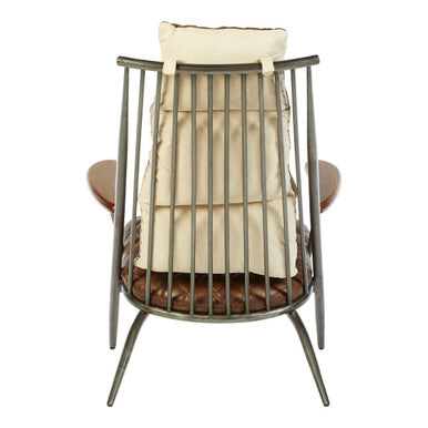 Hoxton Genuine Brown Leather Chair - Image 5