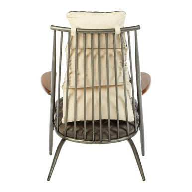 Hoxton Genuine Grey Leather Chair - Image 4