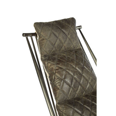 Hoxton Genuine Grey Leather Chair - Image 5