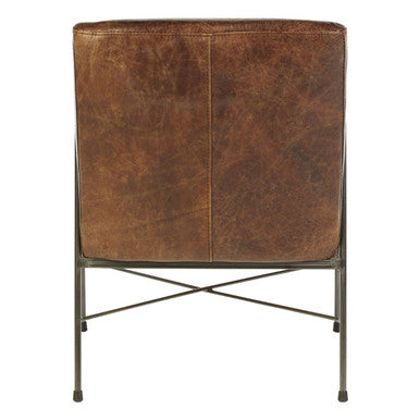 Hoxton Brown Leather Lounge Chair - Image 6