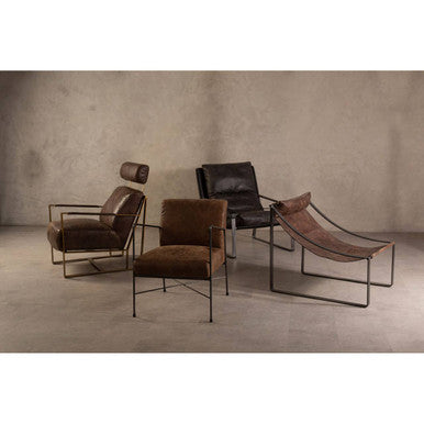 Hoxton Brown Leather Lounge Chair - Image 3