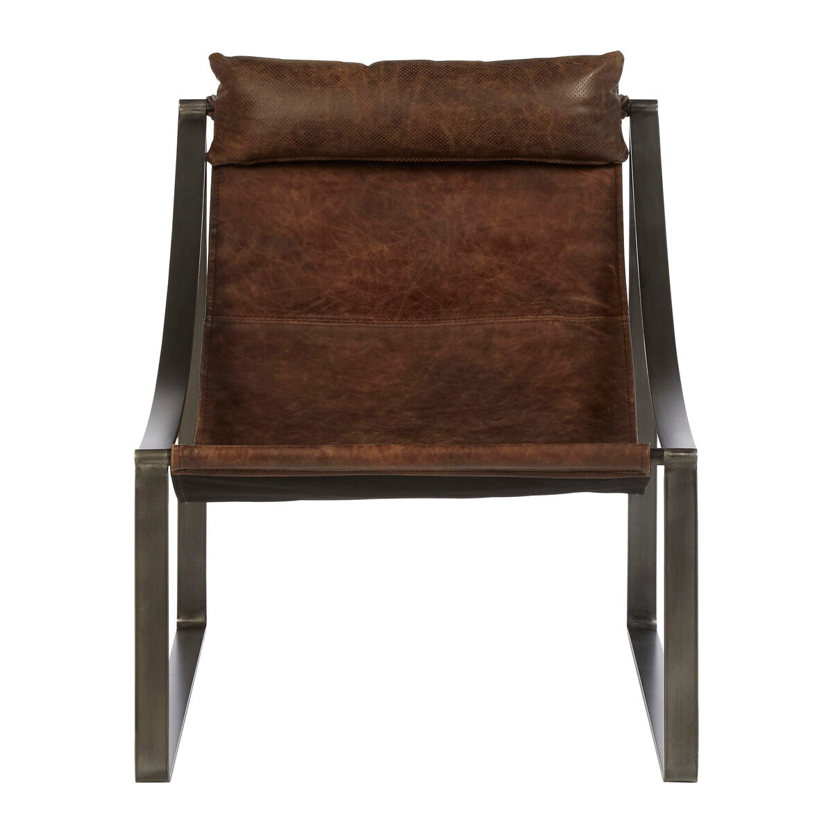 Hoxton Brown Leather Sling Chair