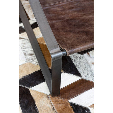 Hoxton Brown Leather Sling Chair - Image 8