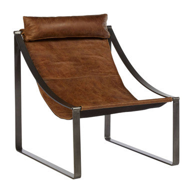 Hoxton Genuine Light Brown Leather Chair