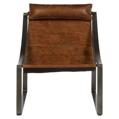 Hoxton Genuine Light Brown Leather Chair