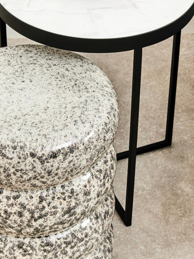 Shalimar Black Cross Base Side Table - Image 4