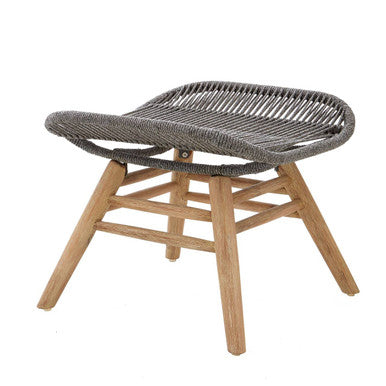 Sisal Grey Rope Lounge Chair and Footstool - Image 8