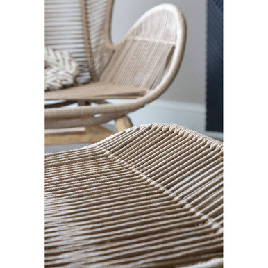 Sisal Latte Rope Lounge Chair And Footstool