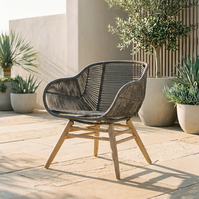 Sisal Grey Rope Armchair