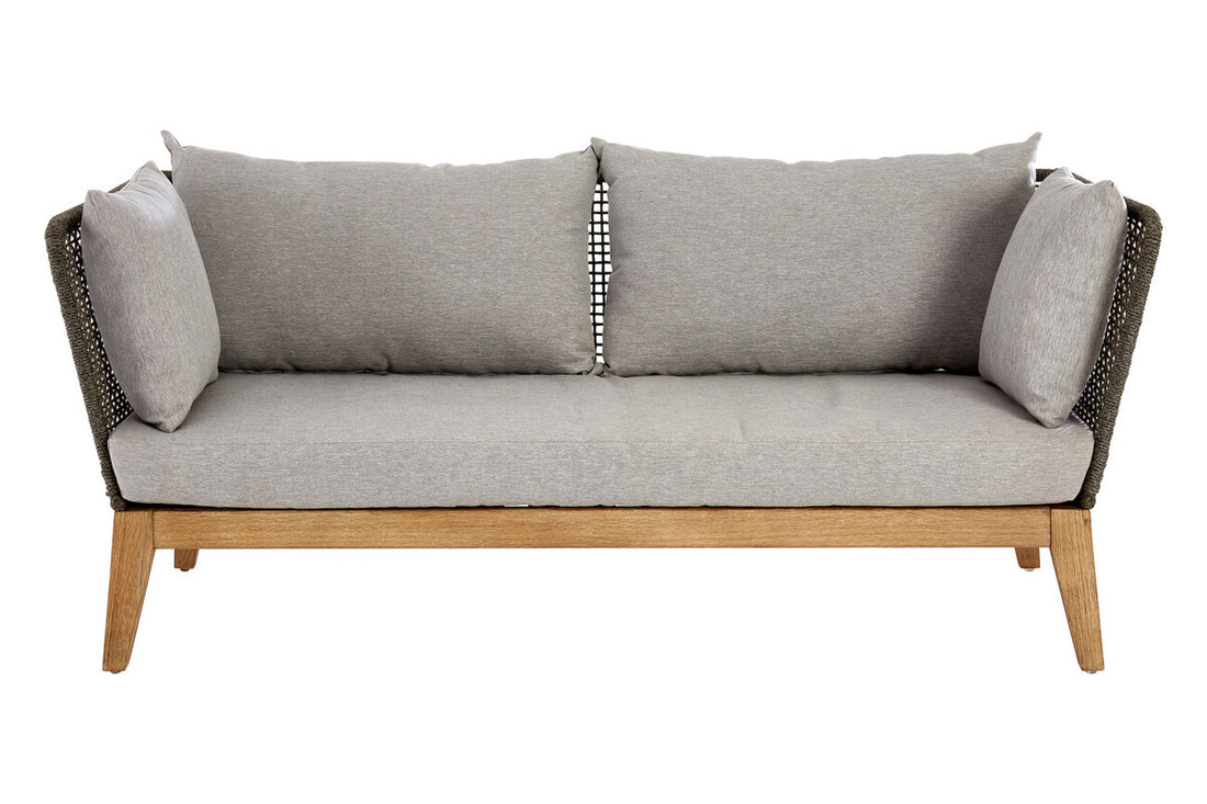 3 Seater Grey Sofa with Wooden Legs, Opus