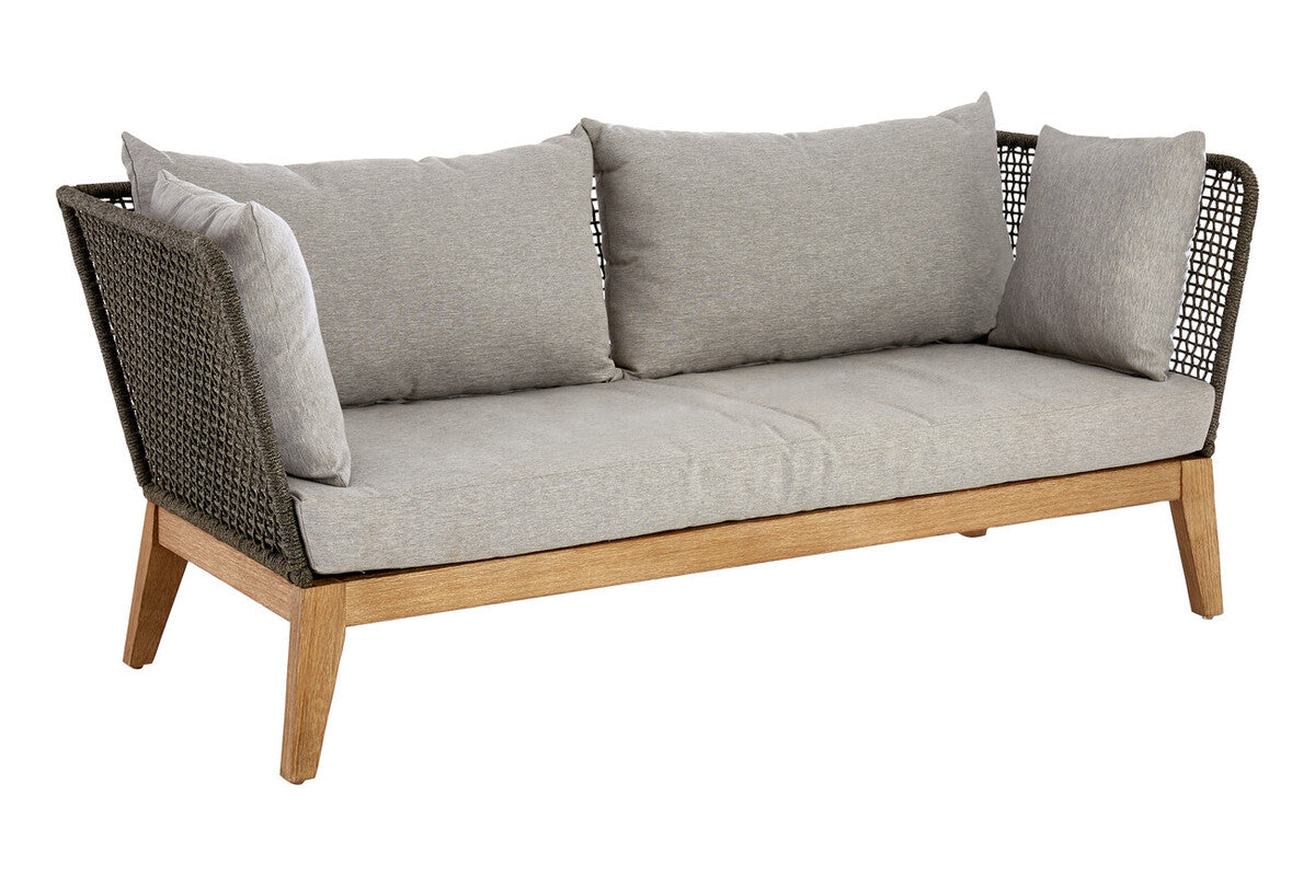 3 Seater Grey Sofa with Wooden Legs, Opus