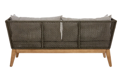 3 Seater Grey Sofa with Wooden Legs, Opus