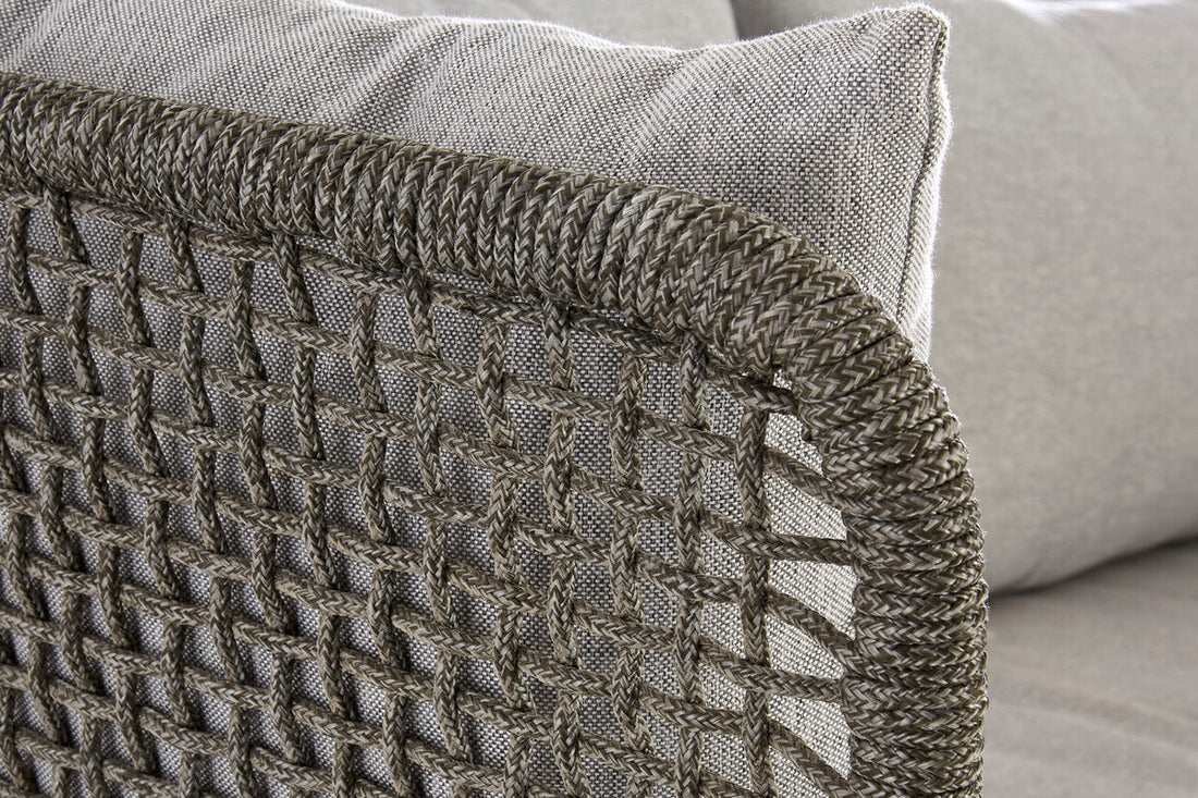 3 Seater Grey Sofa with Wooden Legs, Opus