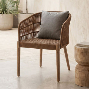 Opus Natural Woven Rope Armchair with Cushion