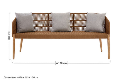 Opus 3 Seat Grey Sofa with Wooden Legs