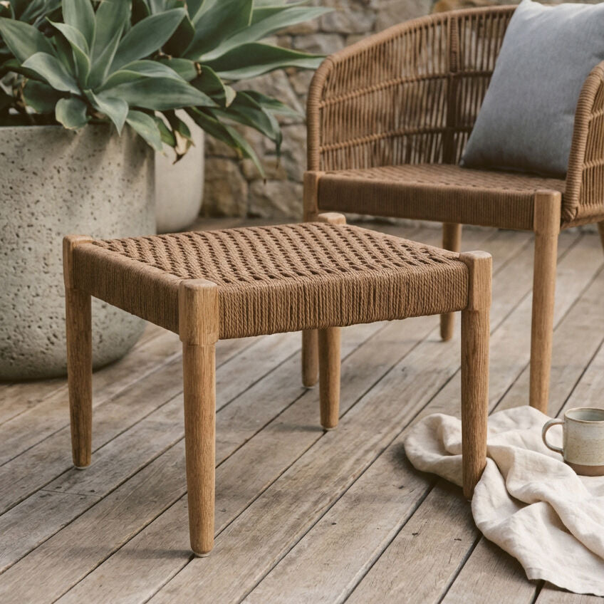 Opus Woven Rope Footstool