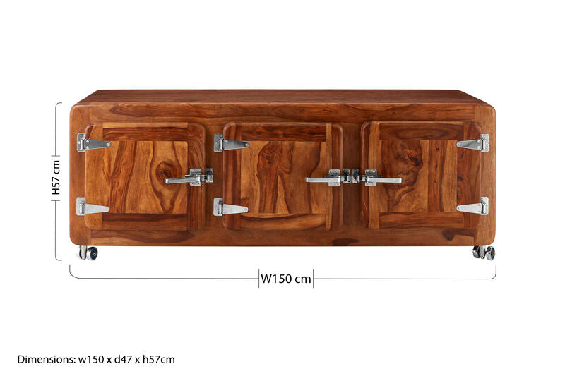 Marwar Wood Low Sideboard - Image 9