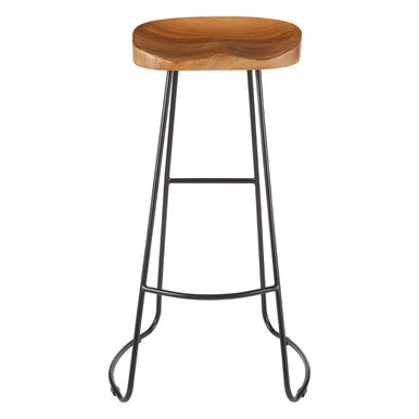 Nandri Acacia Wood Seat Bar Stool
