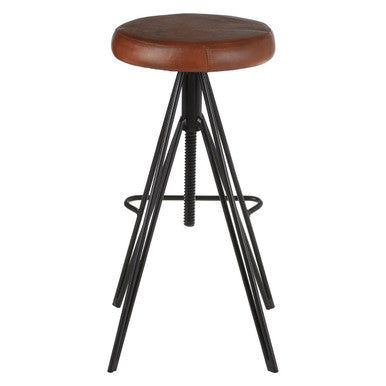 Nandri Round Leather Stool - Image 4