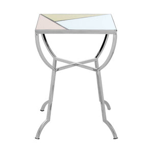 Arbus Multi Coloured Mirrored Square Side Table