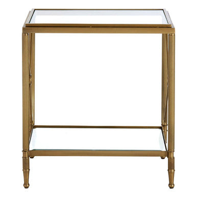 Axis Rectangular Gold Finish Side Table