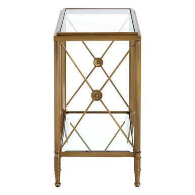 Axis Rectangular Gold Finish Side Table - Image 3