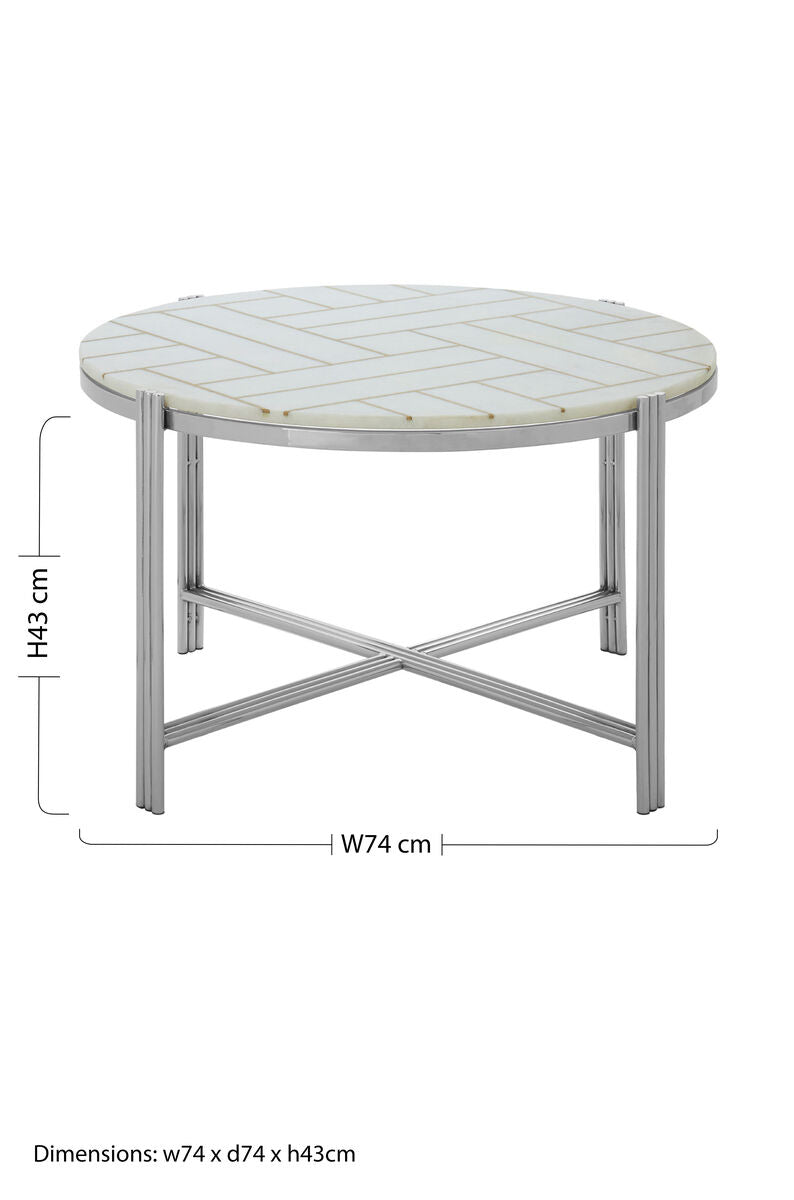 Eva Marble Top Coffee Table - Image 7