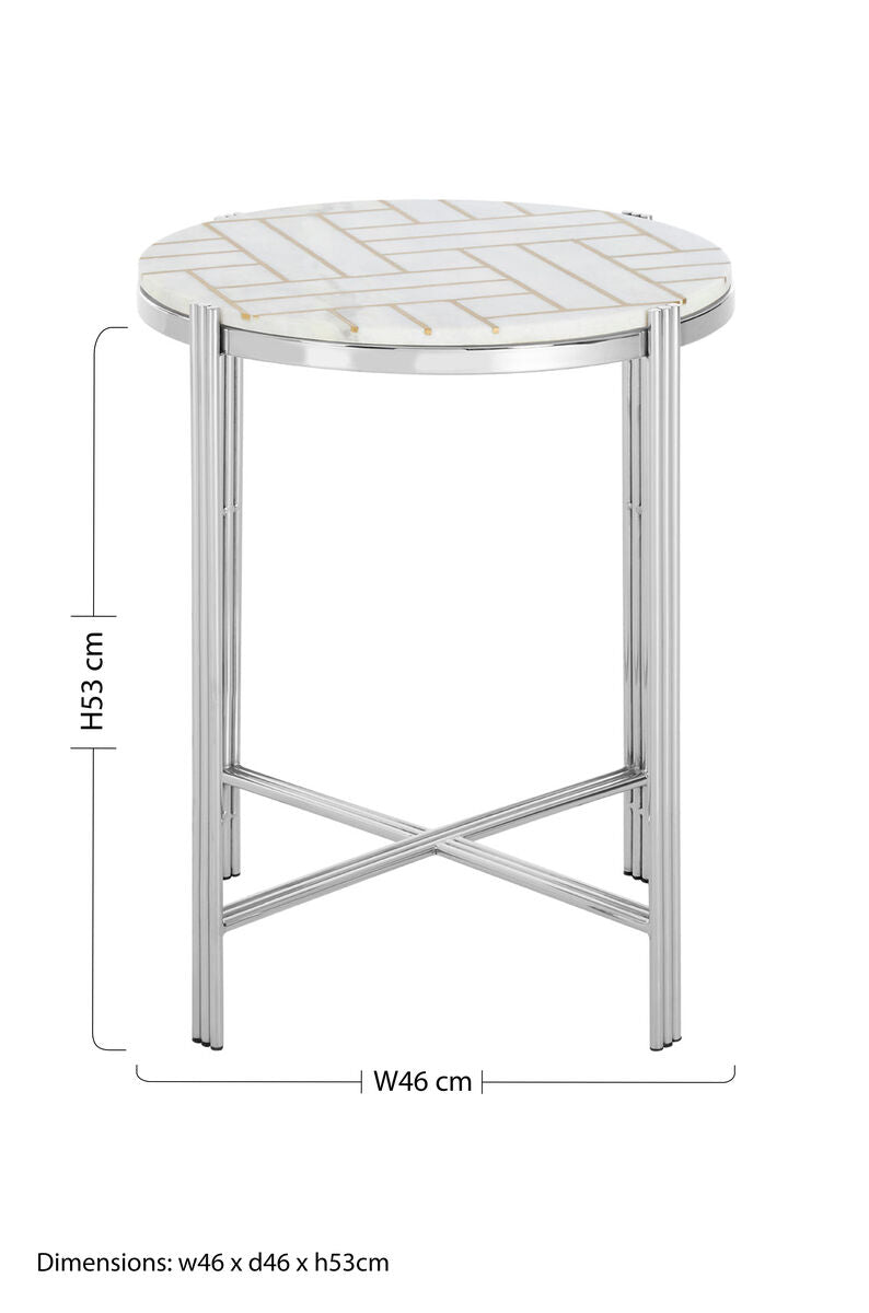 Eva Marble Top Side Table - Image 7