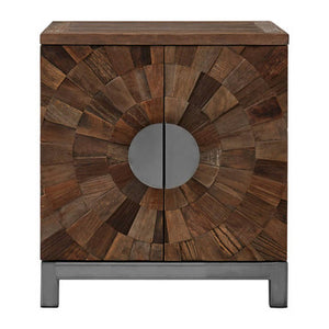 Midas Recycled Elm Wood Small 2 Door Cabinet
