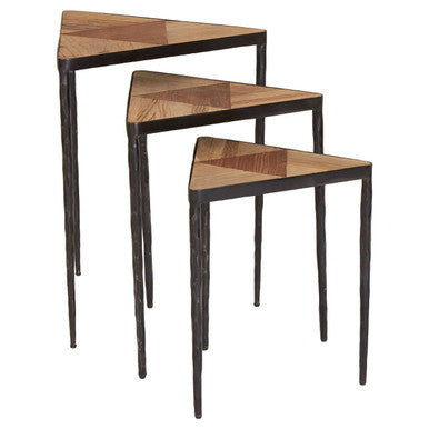 Elmo Set Of 3 Triangular Nesting Tables