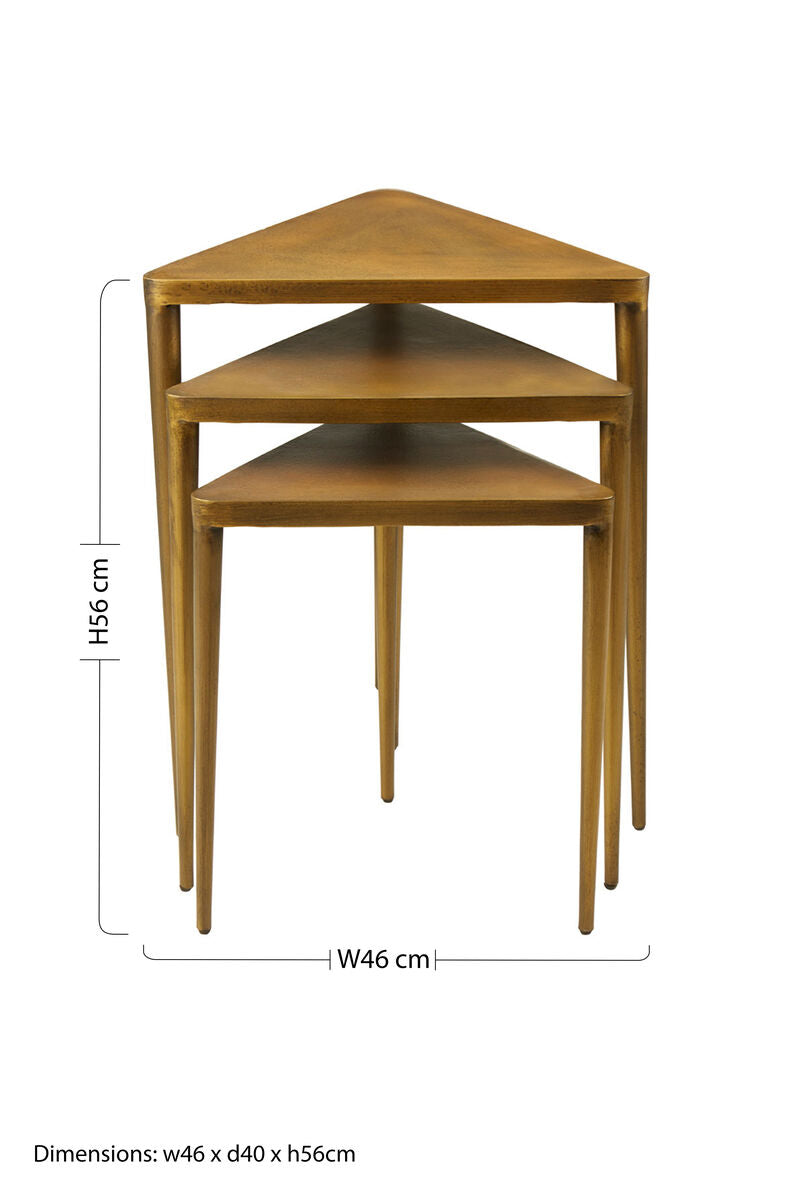 Compo Set Of 3 Triangular Nesting Tables - Image 9