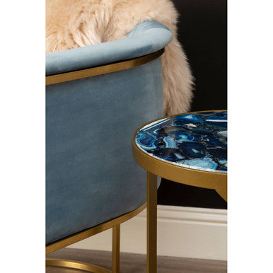 Mias Blue Velvet Chair - Image 8