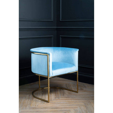 Mias Blue Velvet Chair - Image 9