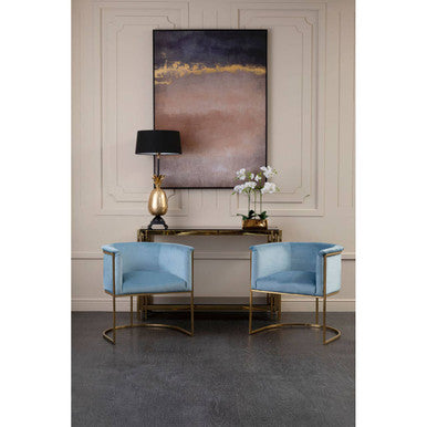 Mias Blue Velvet Chair