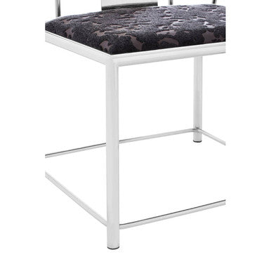 Yasmin Black Velvet And Steel Chair - Image 7