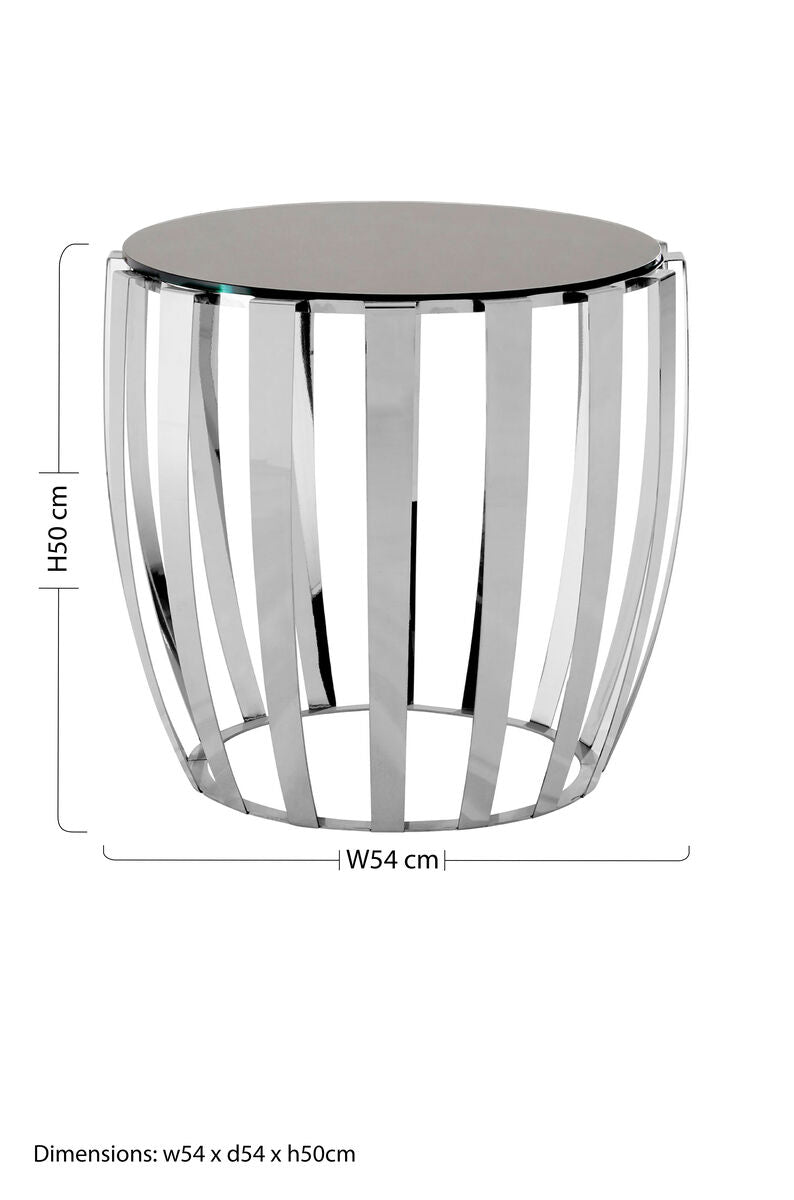 Yasmin Stainless Steel Side Table - Image 4
