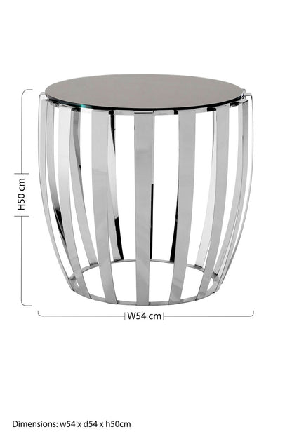 Yasmin Stainless Steel Side Table