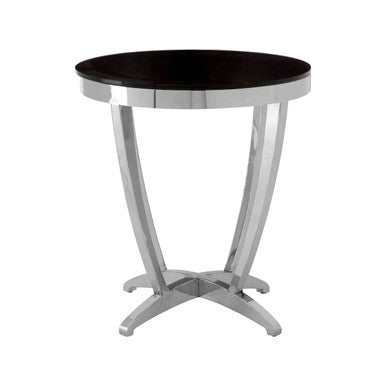 Yasmin Black Tempered Glass Side Table