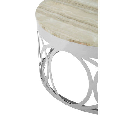 Yasmin White Marble Coffee Table - Image 3