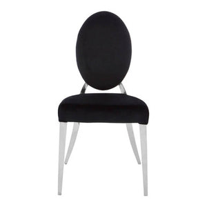 Yasmin Black Velvet And Silver Chair