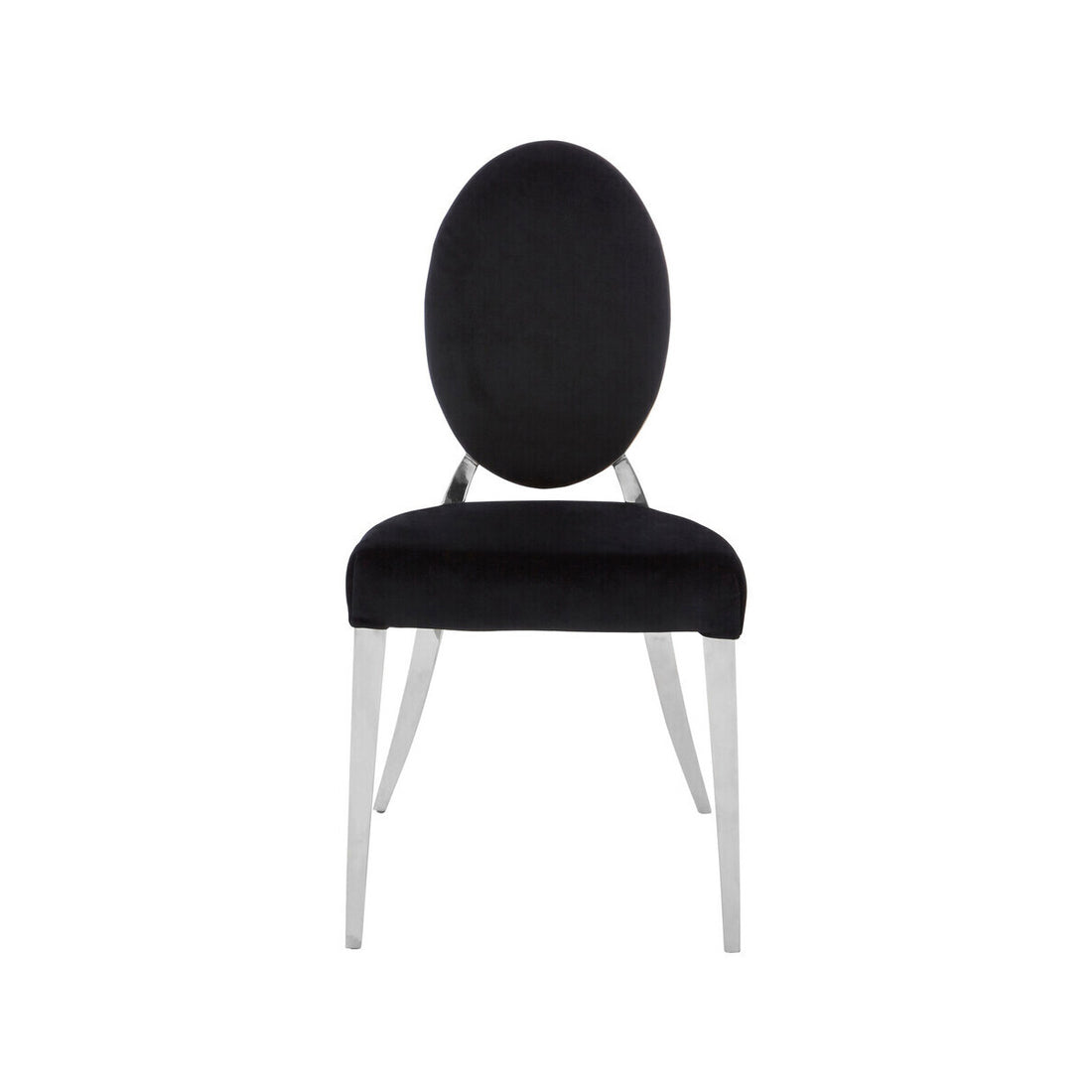 Yasmin Black Velvet And Silver Chair