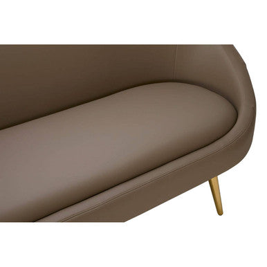 Brown Leather Effect Sofa, Lagero - Image 12