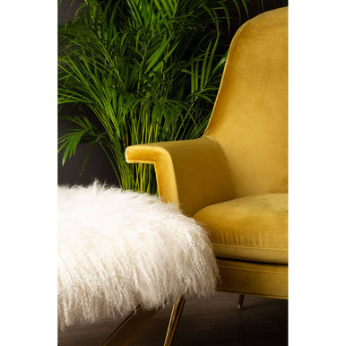Anafi White Sheepskin Stool - Image 9