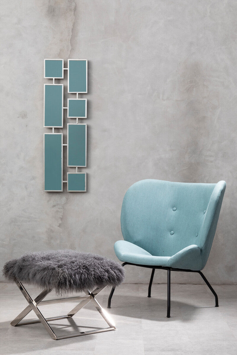 Anafi Grey Sheepskin Stool - Image 3