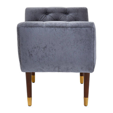 Shay Grey Chenille Stool - Image 6