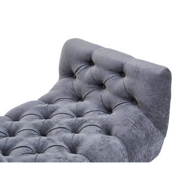 Shay Grey Chenille Stool - Image 7