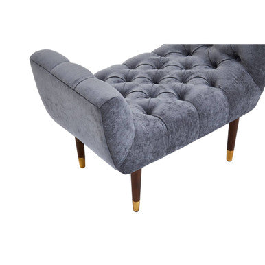 Shay Grey Chenille Stool - Image 8