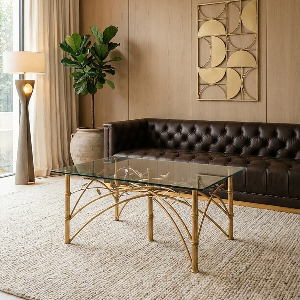 Zariah Table With Bamboo Design Legs